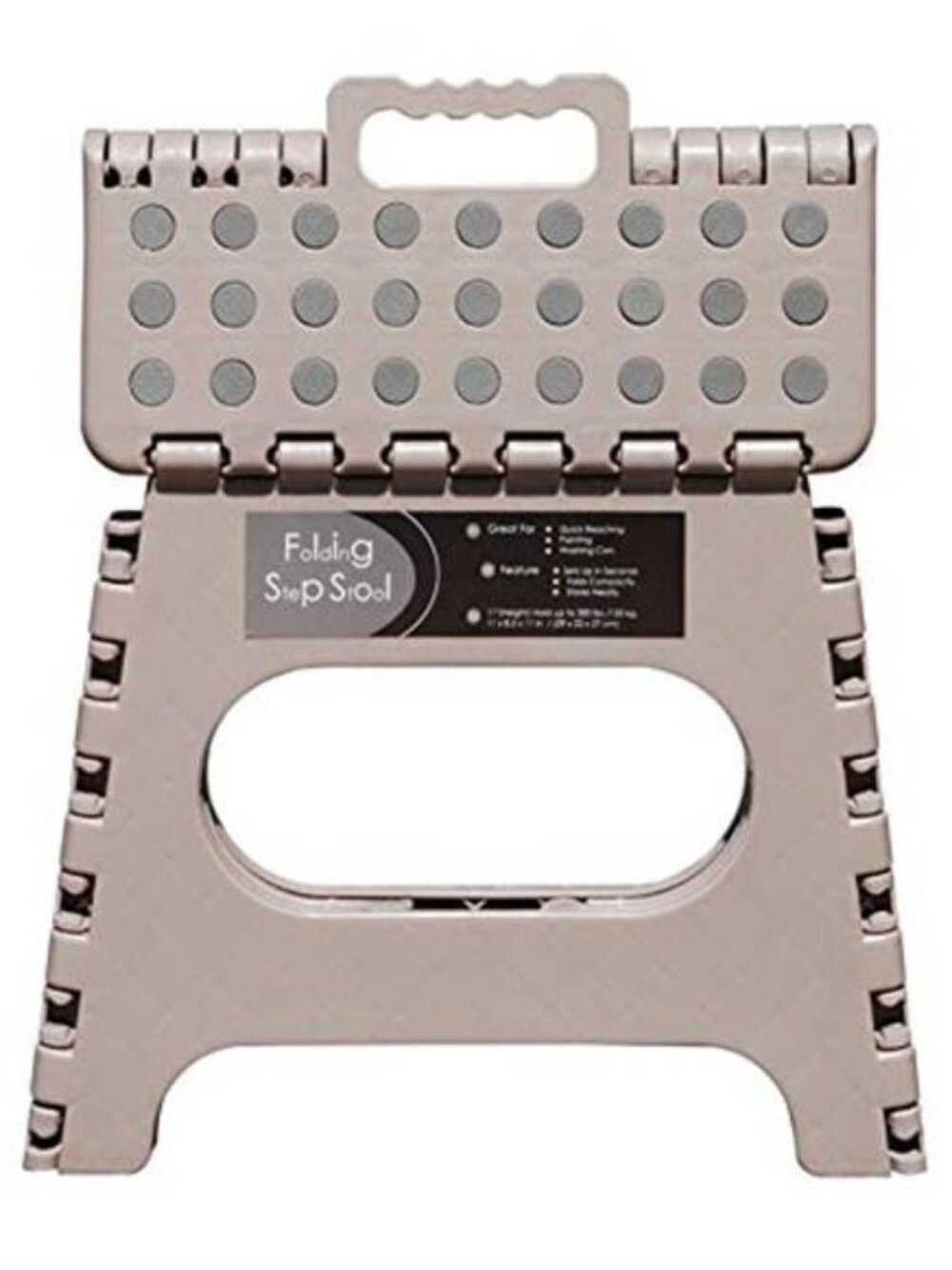 Non-Slip Folding Step Stool, Sturdy Safe Enough - Holds up to 300 Lb - 11 inch
